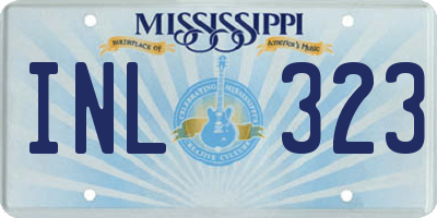 MS license plate INL323