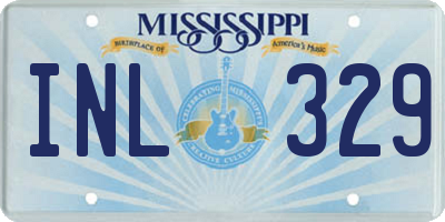 MS license plate INL329