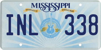 MS license plate INL338