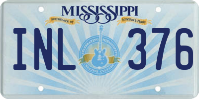 MS license plate INL376