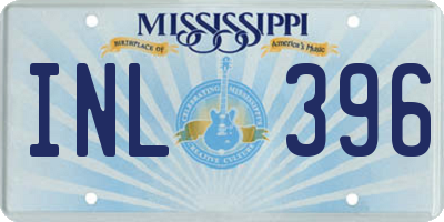 MS license plate INL396