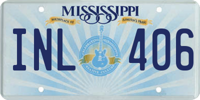 MS license plate INL406