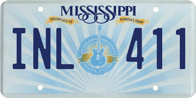 MS license plate INL411