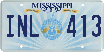 MS license plate INL413