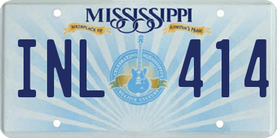 MS license plate INL414