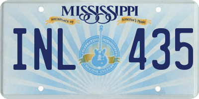 MS license plate INL435