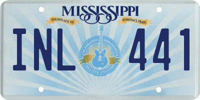 MS license plate INL441