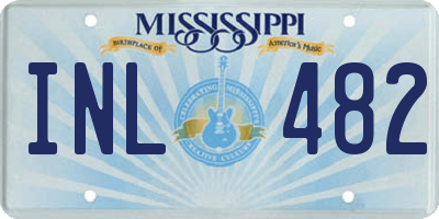 MS license plate INL482