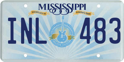 MS license plate INL483