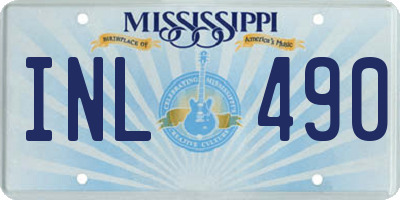 MS license plate INL490