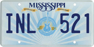MS license plate INL521