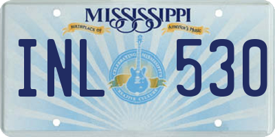 MS license plate INL530