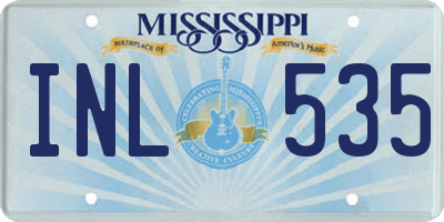 MS license plate INL535