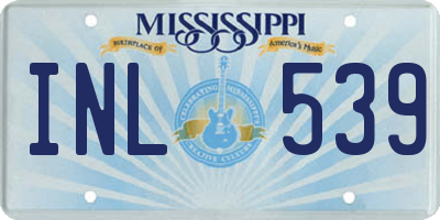 MS license plate INL539
