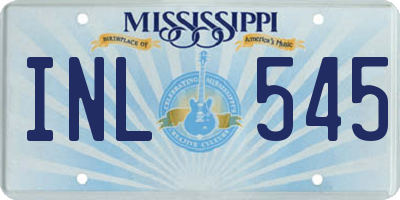 MS license plate INL545