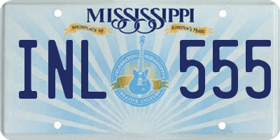 MS license plate INL555