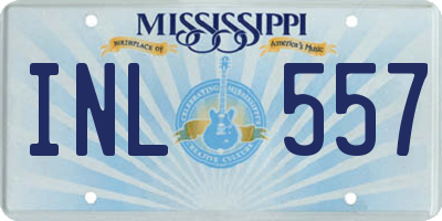 MS license plate INL557