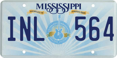 MS license plate INL564