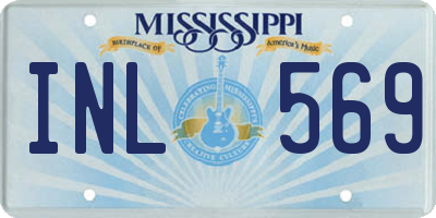 MS license plate INL569