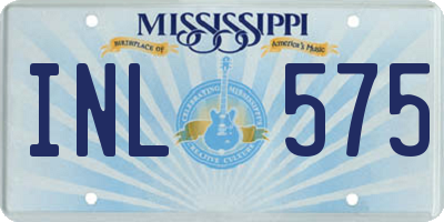 MS license plate INL575