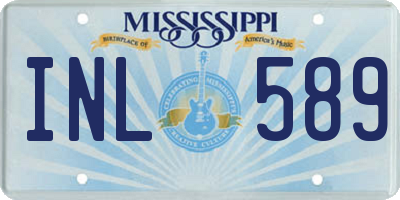 MS license plate INL589