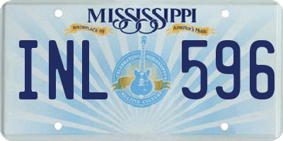 MS license plate INL596