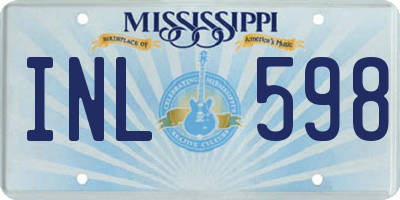 MS license plate INL598