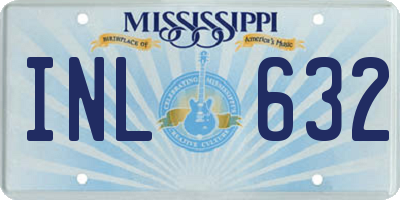 MS license plate INL632