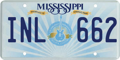 MS license plate INL662