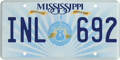 MS license plate INL692