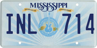 MS license plate INL714