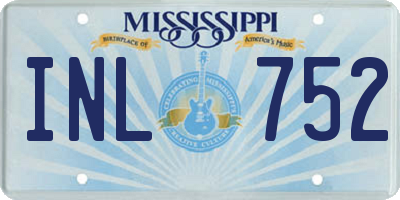 MS license plate INL752