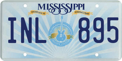 MS license plate INL895