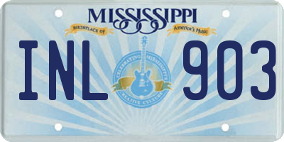 MS license plate INL903