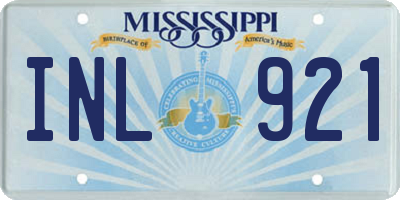 MS license plate INL921