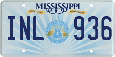 MS license plate INL936