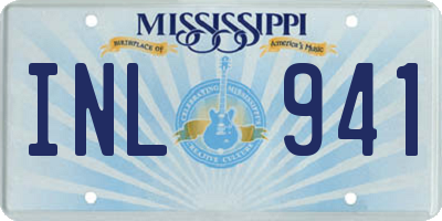 MS license plate INL941
