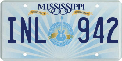 MS license plate INL942