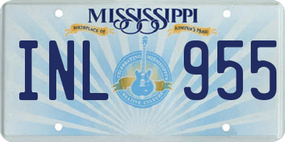 MS license plate INL955