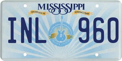 MS license plate INL960
