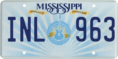 MS license plate INL963