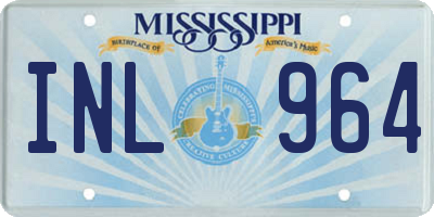 MS license plate INL964