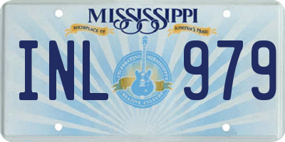 MS license plate INL979