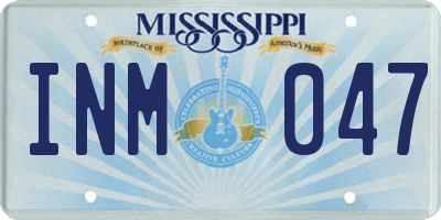 MS license plate INM047