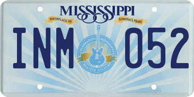 MS license plate INM052