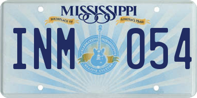 MS license plate INM054