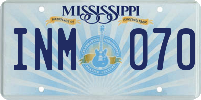 MS license plate INM070