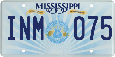 MS license plate INM075