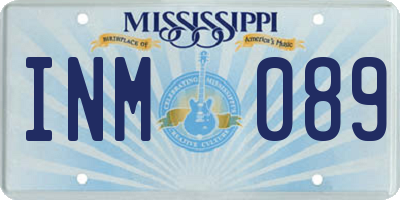 MS license plate INM089
