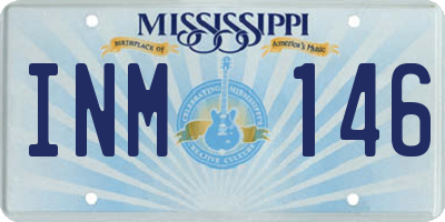 MS license plate INM146